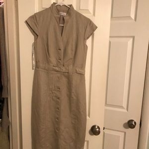 Banana Republic Tan Linen Dress